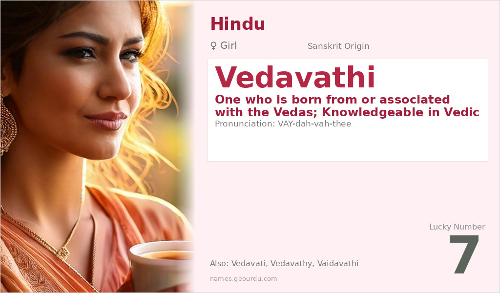 Vedavathi Name Meaning and Details