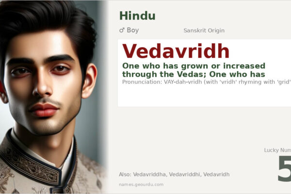 Vedavridh Meaning — Sanskrit Origin, Boy Name & Details (2025)