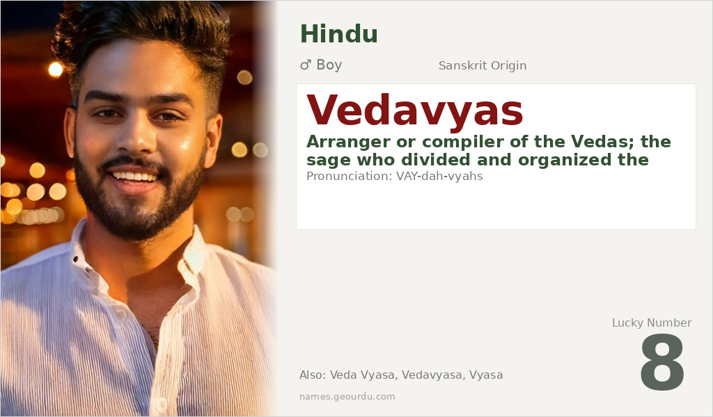 Vedavyas Name Meaning and Details