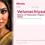 Velunachiyaar Name Meaning and Details