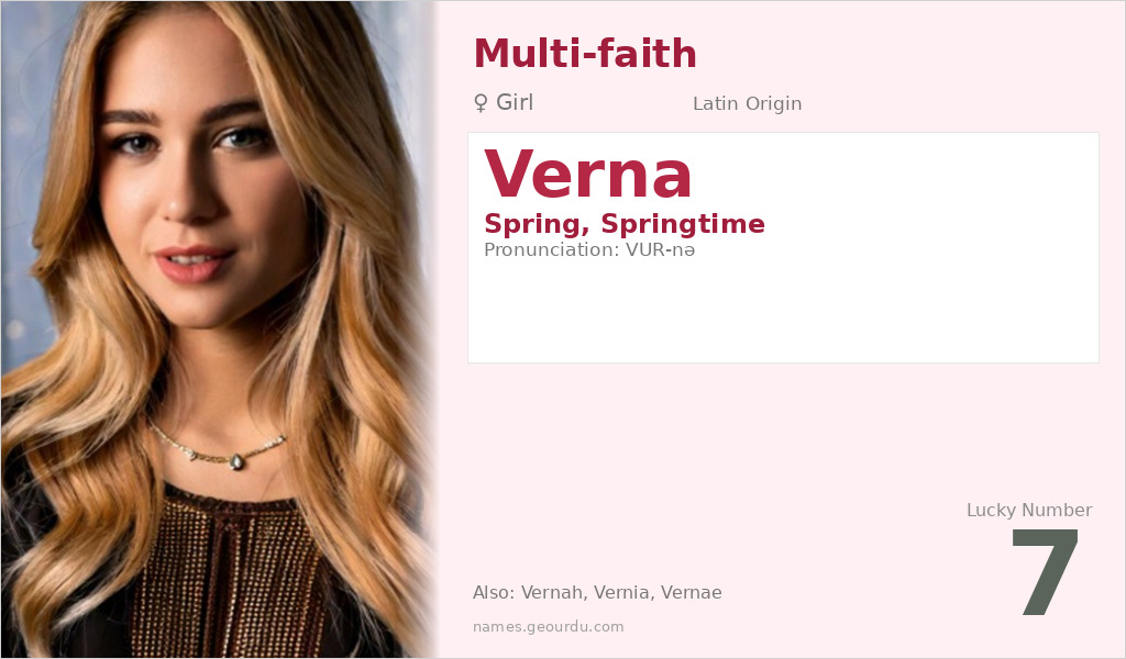 Verna Name Meaning and Details