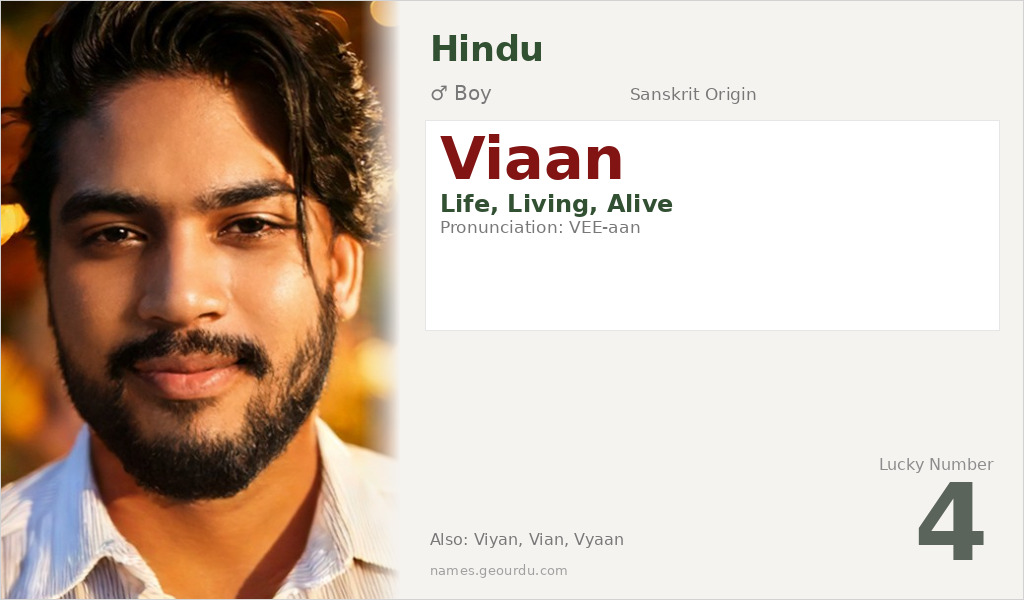 Viaan Name Meaning and Details