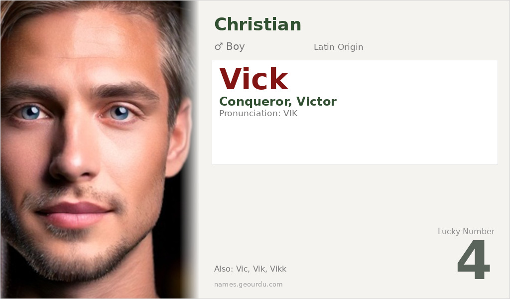Vick Name Meaning and Details