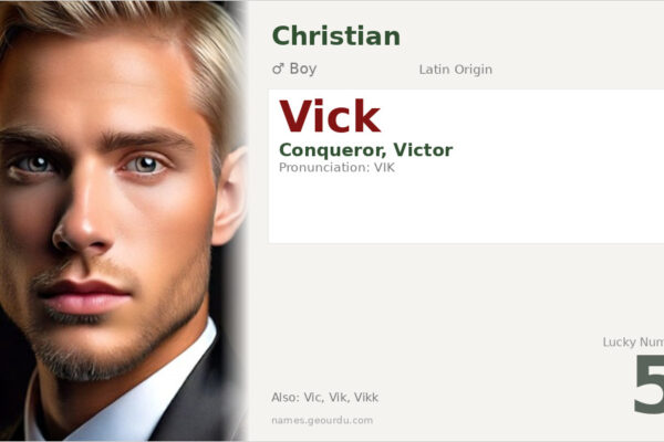 Vick Name Meaning — Latin Origin, Boy Name & Details (2025)