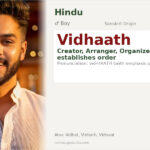Vidhaath Name Meaning and Details