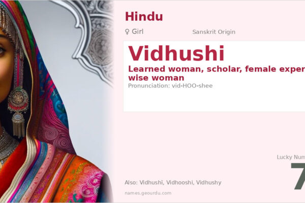 Vidhushi Name Meaning — Sanskrit Origin, Girl Name & Scholar Meaning (2025)