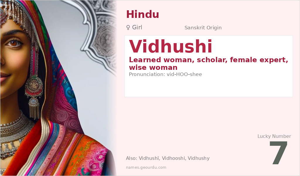 Vidhushi Name Meaning and Details