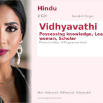 Vidhyavathi Name Meaning and Details