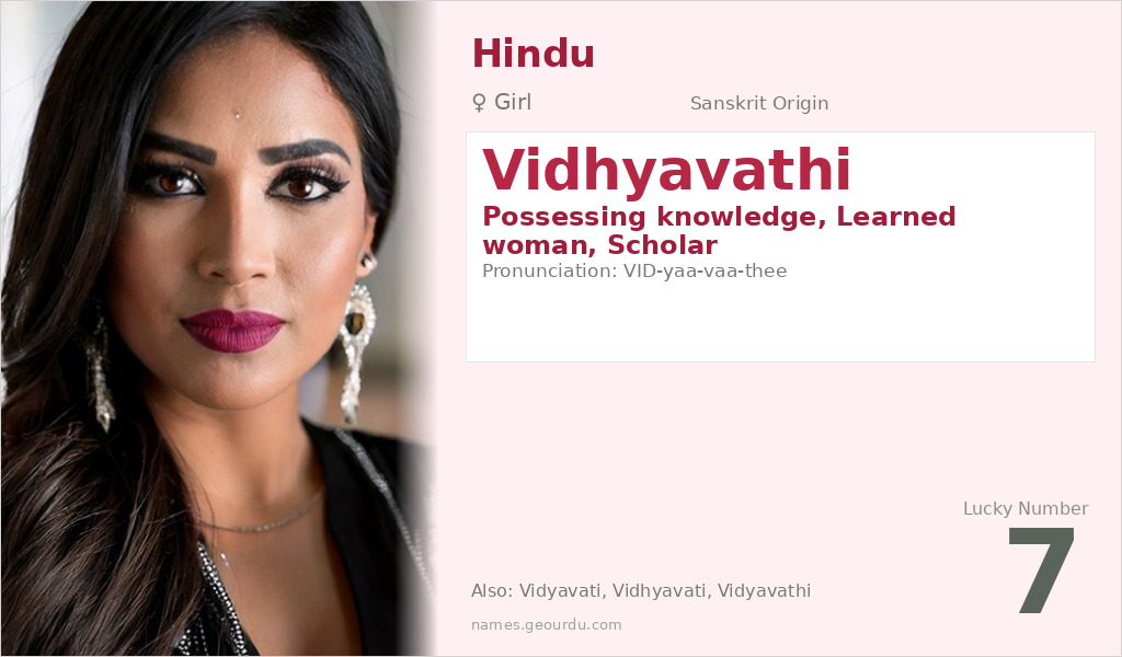 Vidhyavathi Name Meaning and Details