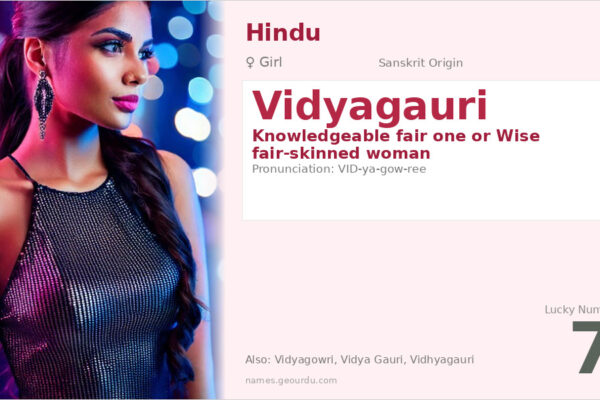 Vidyagauri Meaning — Sanskrit Origin, Girl Name & Details (2025)