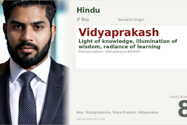 Vidyaprakash Name Meaning — Sanskrit Origin, Boy Name & Details (2025)