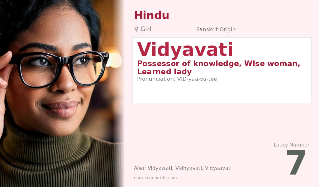 Vidyavati Name Meaning and Details