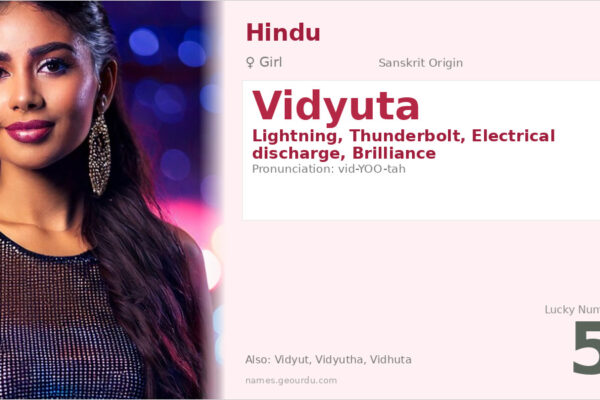 Vidyuta Name Meaning — Sanskrit Origin, Girl Name & Details (2025)