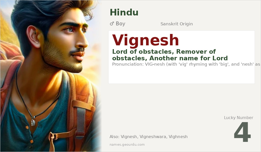 Vignesh Name Meaning and Details