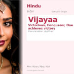 Vijayaa Name Meaning and Details