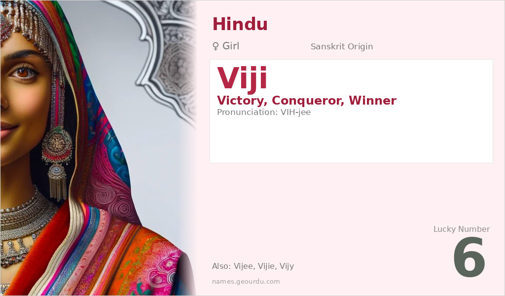 Viji Name Meaning and Details