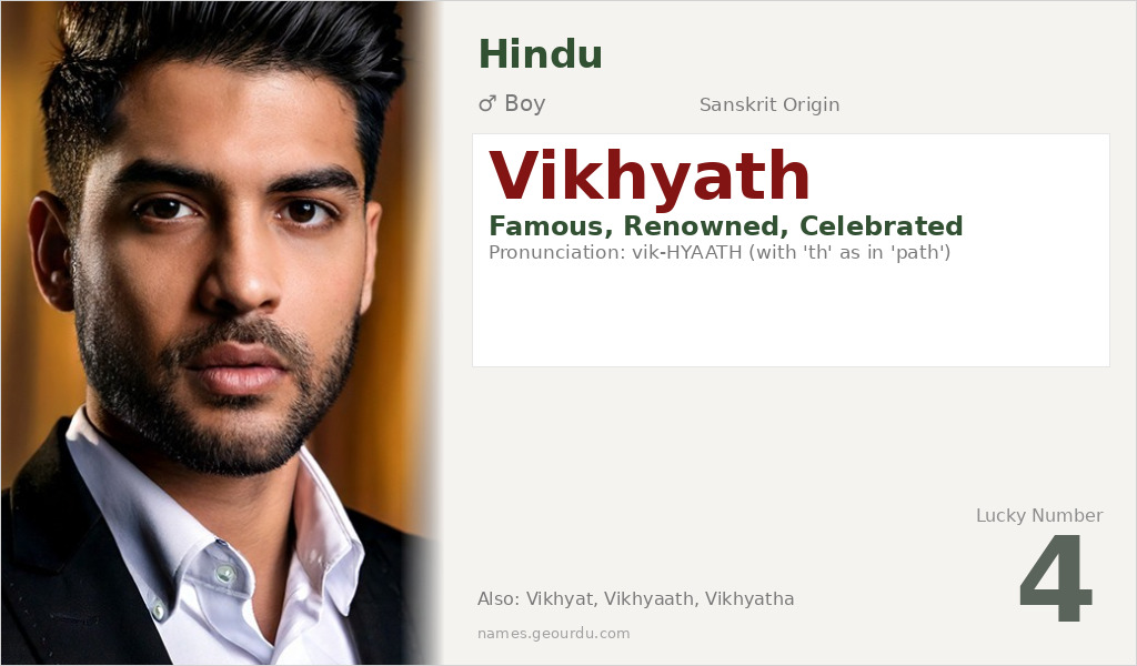 Vikhyath Name Meaning and Details