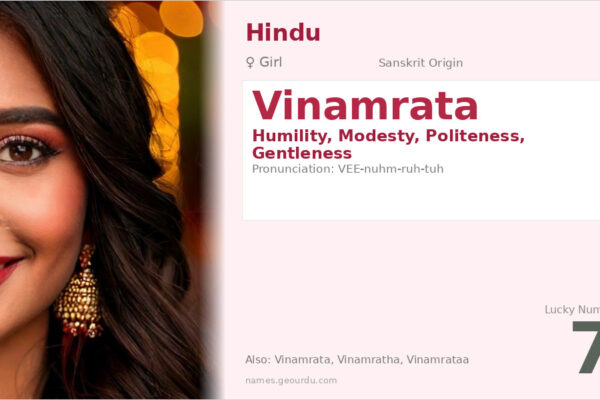 Vinamrata Meaning — Origin, Gender & Details (2025)