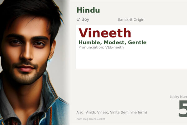 Vineeth Name Meaning — Sanskrit Origin, Boy Name & Details (2025)