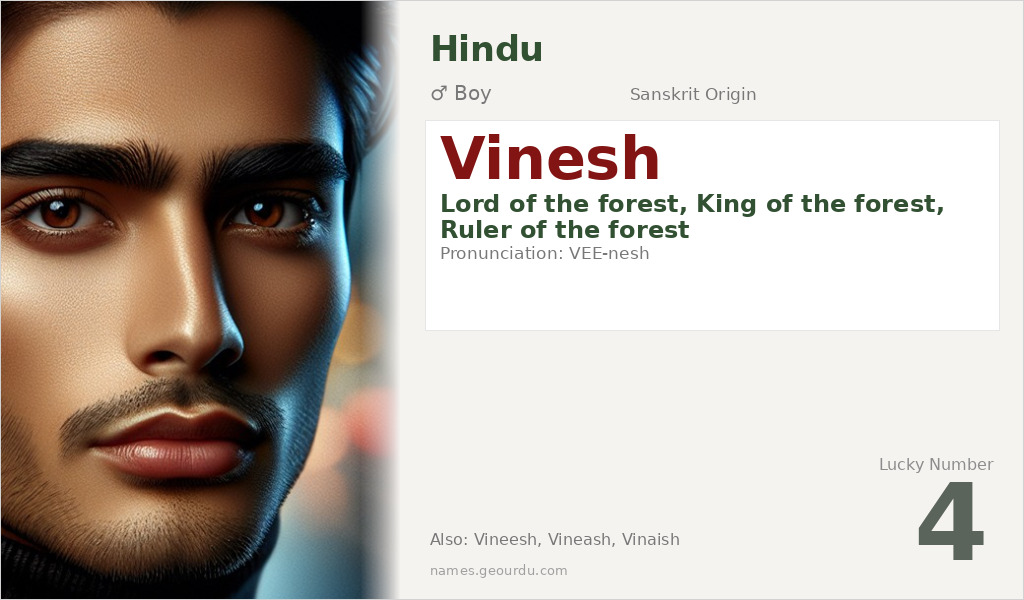 Vinesh Name Meaning and Details