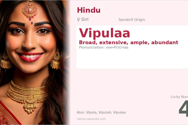 Vipulaa Name Meaning — Sanskrit Origin, Girl Name & Details (2025)