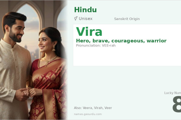 Vira Name Meaning — Sanskrit Origin, Gender & Details (2025)