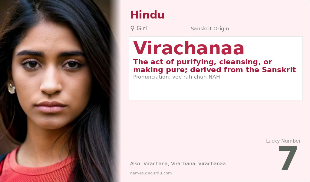 Virachanaa Name Meaning and Details