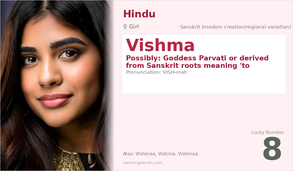 Vishma Name Meaning and Details