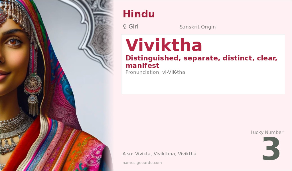 Viviktha Name Meaning and Details