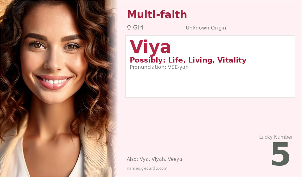Viya Name Meaning and Details