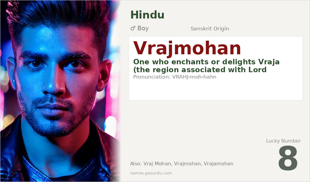 Vrajmohan Name Meaning and Details