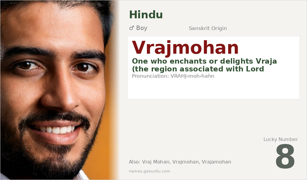Vrajmohan Name Meaning and Details