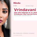 Vrindavani Name Meaning and Details