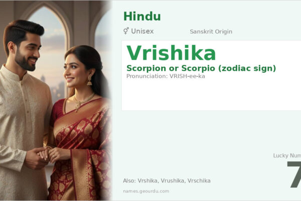 Vrishika Name Meaning — Sanskrit Origin, Gender & Astrological Significance (2025)