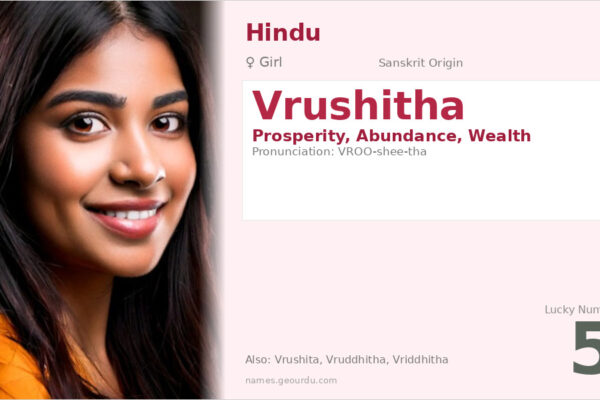 Vrushitha Name Meaning — Sanskrit Origin, Girl Name & Details (2025)