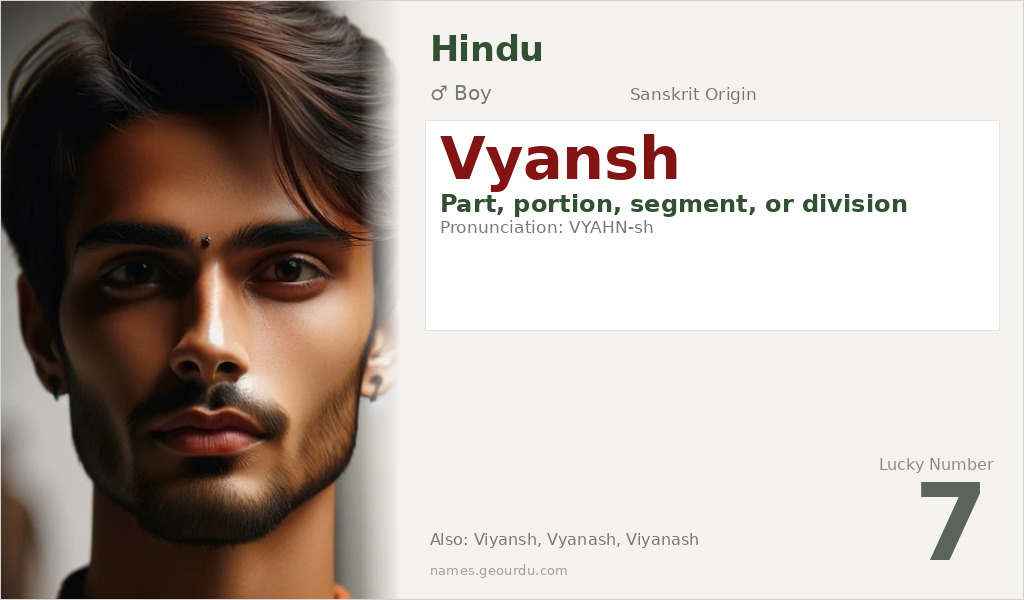 Vyansh Name Meaning and Details