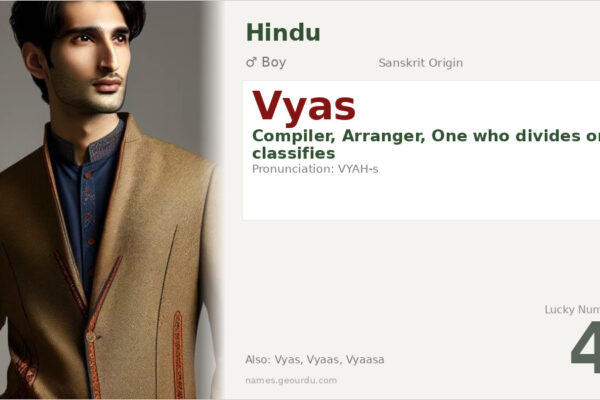 Vyas Name Meaning — Sanskrit Origin, Boy Name & Details (2025)