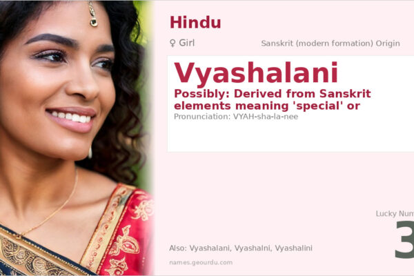 Vyashalani Name Meaning — Origin, Gender & Details (2025)
