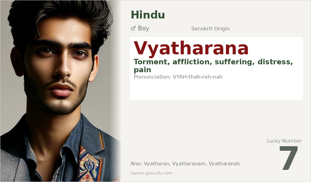 Vyatharana Name Meaning and Details