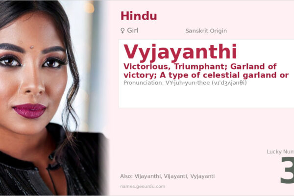 Vyjayanthi Name Meaning — Sanskrit Origin, Girl Name & Details (2025)
