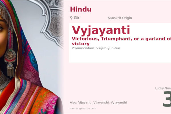 Vyjayanti Name Meaning — Sanskrit Origin, Girl Name & Details (2025)