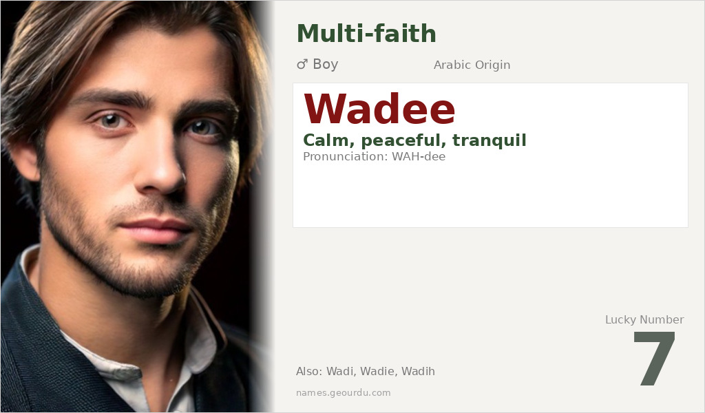 Wadee Name Meaning and Details