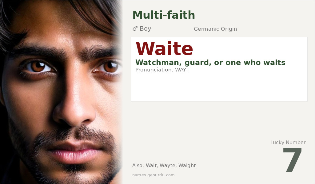 Waite Name Meaning and Details