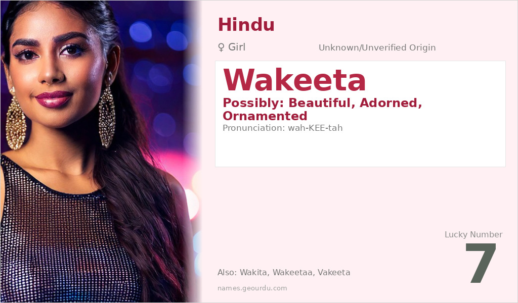 Wakeeta Name Meaning and Details