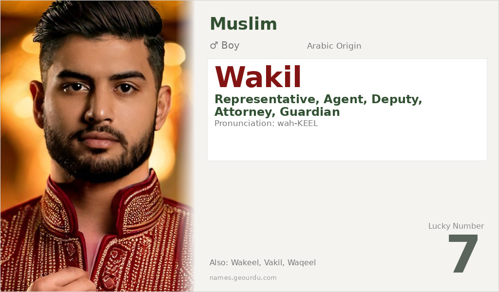 Wakil Name Meaning and Details