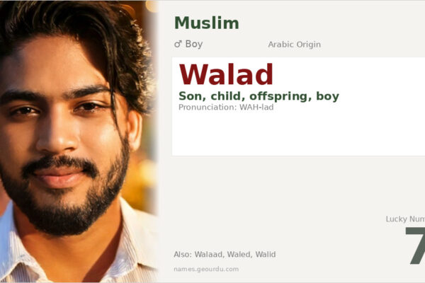 Walad Name Meaning — Arabic Origin, Boy Name & Details (2025)