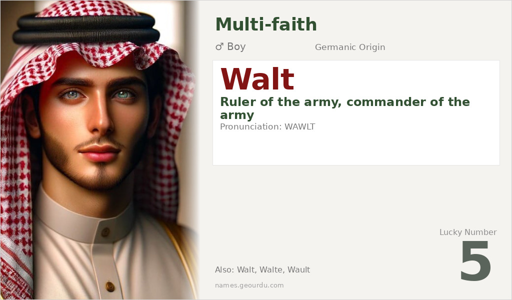 Walt Name Meaning and Details