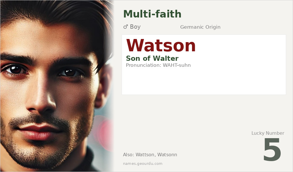Watson Name Meaning and Details