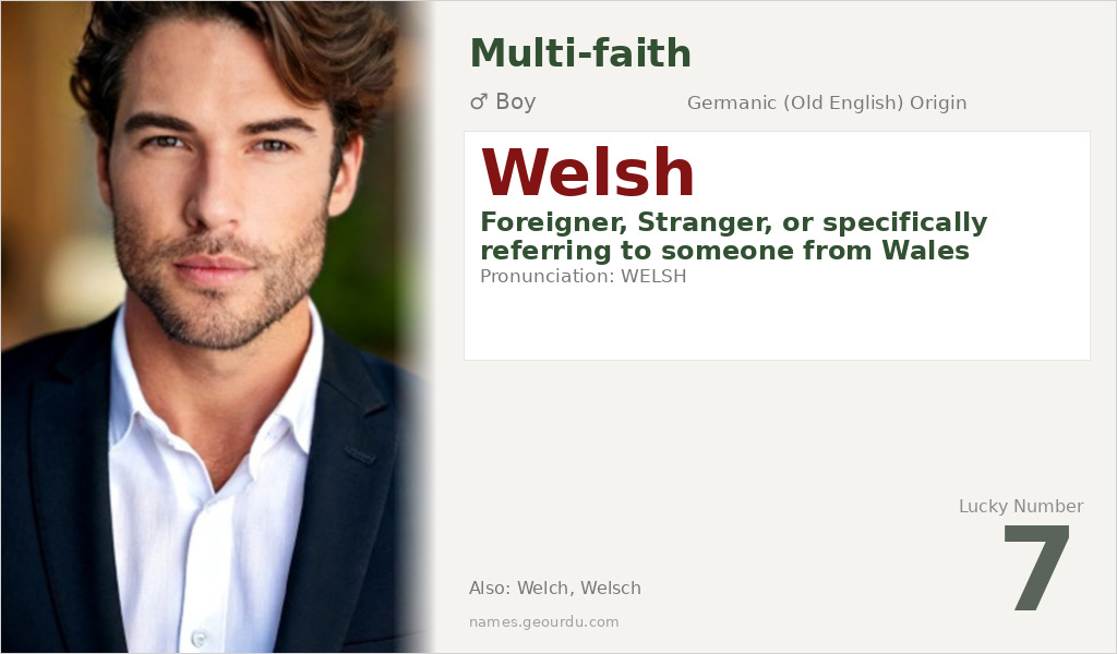 Welsh Name Meaning and Details