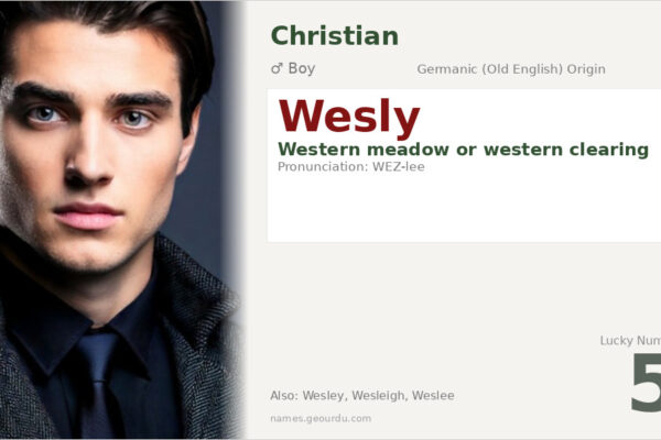 Wesly Name Meaning — Origin, Gender & Details (2025)